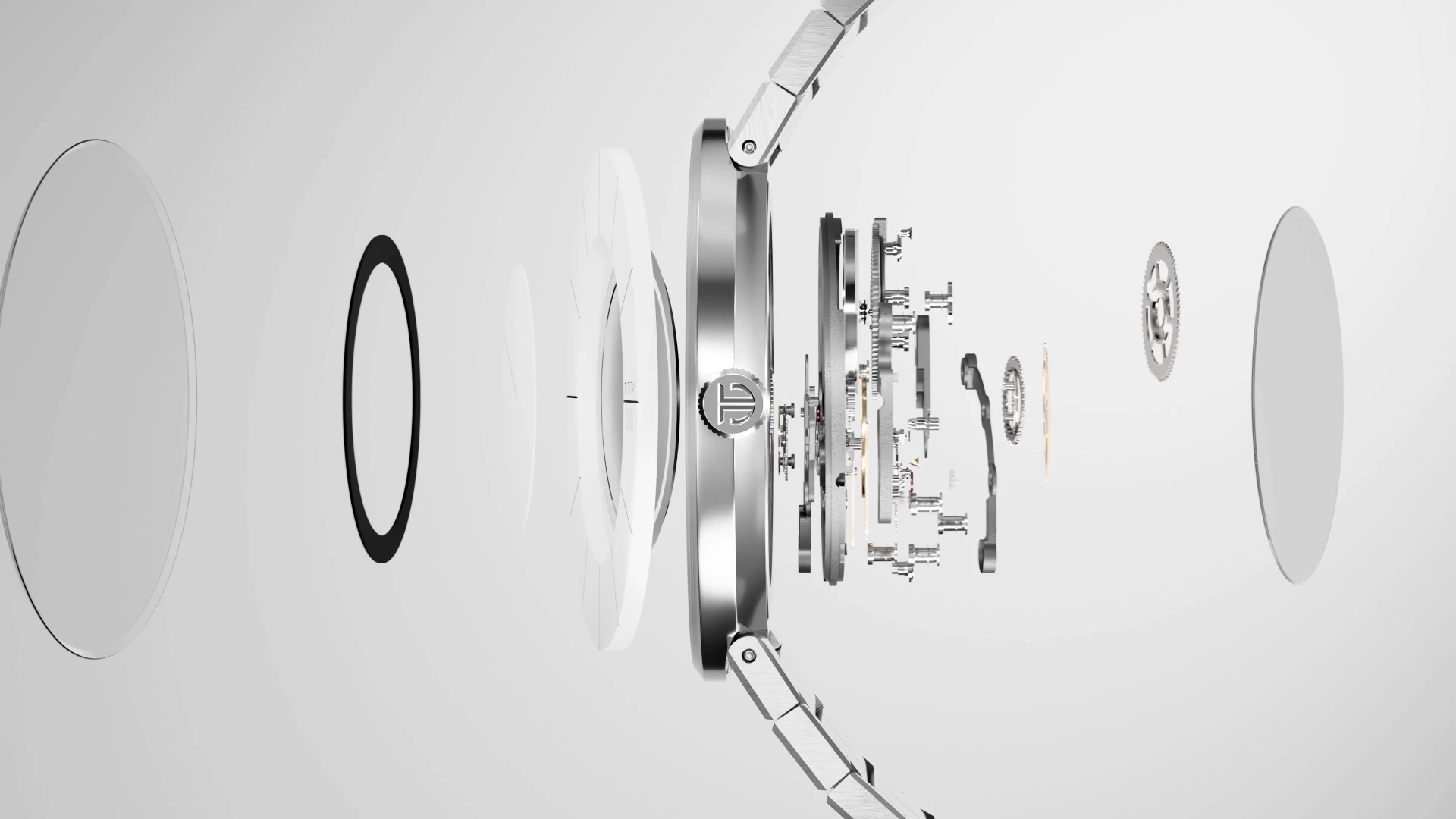 Exploded view of the Edge watch components