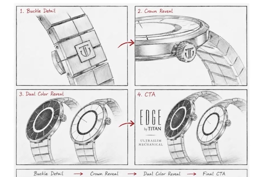 Storyboard sheet for the Edge by Titan film